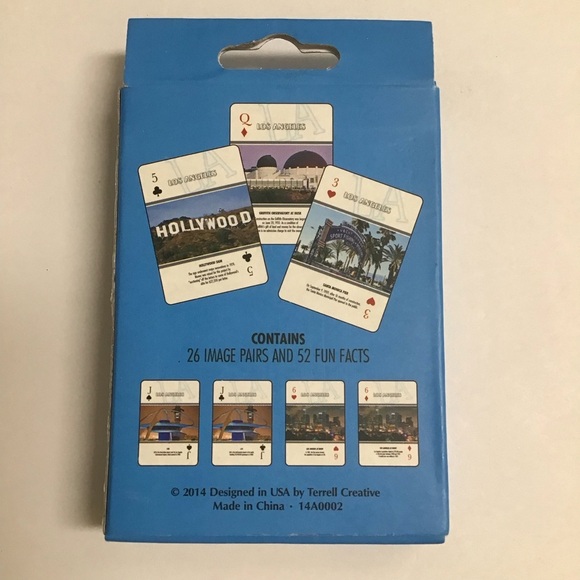 Los Angeles CA Playing Cards NEW SEALED 2014 City Scenes With 52 Fun Facts Retro - Picture 2 of 6